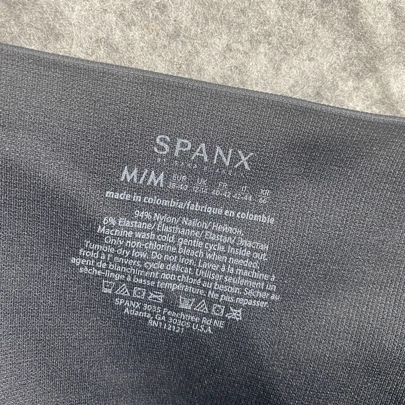 SPANX Camo Leggings Medium Green Black Seamless High Rise Shapewear - Picture 6 of 13